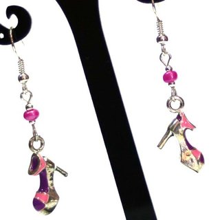 Pendientes Sandalias Tacón Rosa Coquette Aesthetic