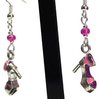 Pendientes Sandalias Tacón Rosa Coquette Aesthetic