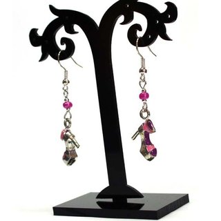Pendientes Sandalias Tacón Rosa Coquette Aesthetic
