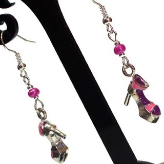 Pendientes Sandalias Tacón Rosa Coquette Aesthetic