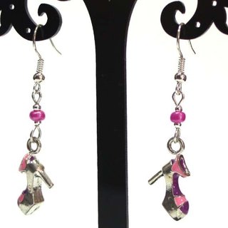 Pendientes Sandalias Tacón Rosa Coquette Aesthetic