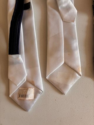 Lote 5 corbatas blancas