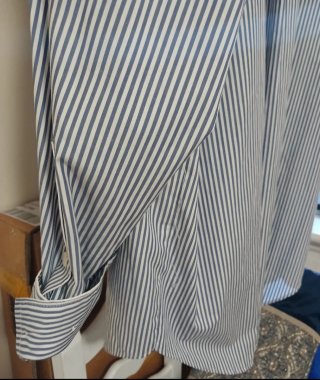 Camisa Rayas Azul Blanco Talla XL par chicas