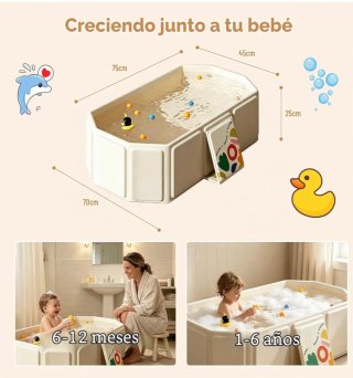 Bañera Bebé Plegable Portátil