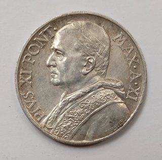 Vaticano Pio XI, 10 Lire 1932 Argento