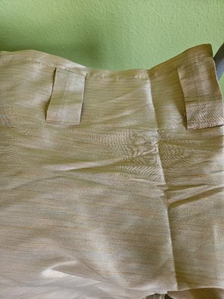 Set 2 Cortinas Beige y Doradas Satinadas