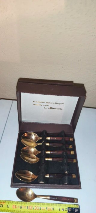 Set Posate Bronzo Vintage R.T.B. Makers Bangkok