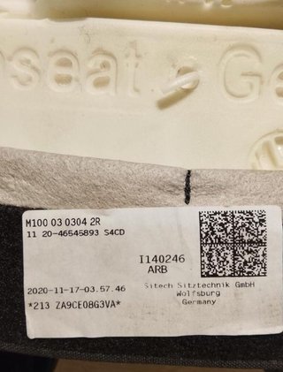 Asientos traseros volkswagen 5h0885175s golf 4261