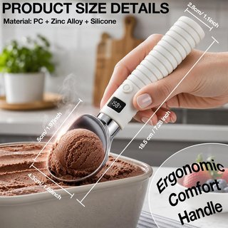 WARMFORWEL Cuchara Helado Eléctrica 2 niv USB‑C