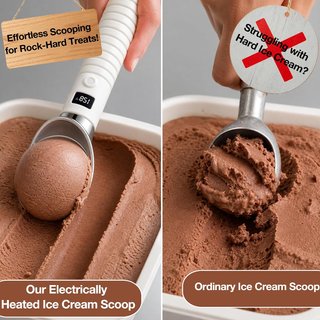 WARMFORWEL Cuchara Helado Eléctrica 2 niv USB‑C