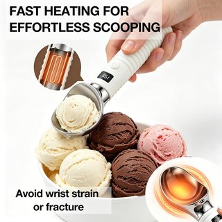 WARMFORWEL Cuchara Helado Eléctrica 2 niv USB‑C