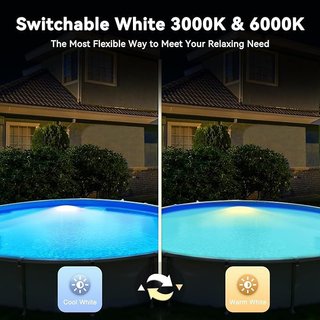 LyLmLe Foco Piscina LED 2'' 12W Blanco 3000-6000K