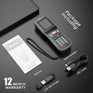 Eyoyo escáner inventario 1D 2D TFT inalámbrico
