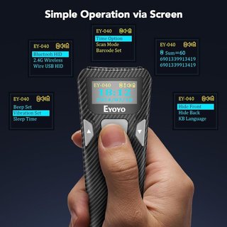 Eyoyo Bluetooth escáner portátil 2D código Barras