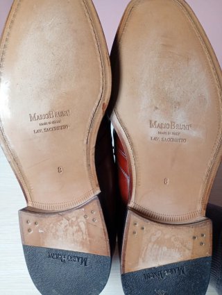 Scarpe uomo artigianali eleganti marroni Pelle