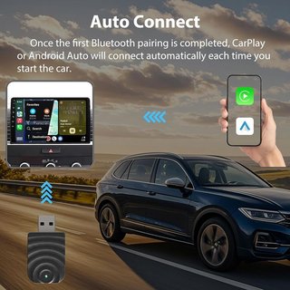 Astraon CarPlay y Android Auto inalámbrico 2 en 1