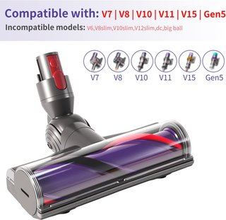 KENVOR Cepillo Suelos Duros Dyson V7‑V15 Torque
