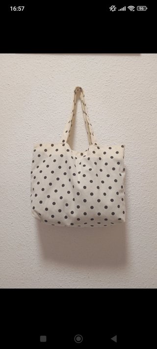 Bolso de tela con lunares