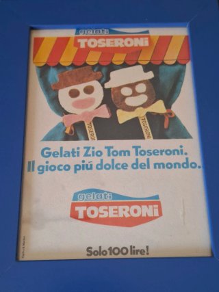 Cornici con pubblicità d'epoca Toseroni