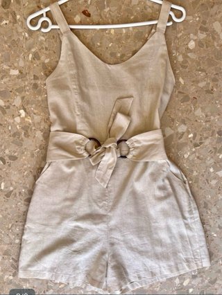 Mono de lino beige