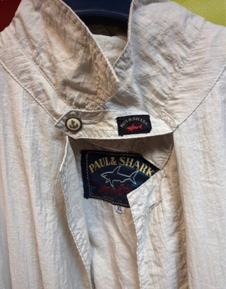Gabardina ligera vintage Paul & Shark blanco crudo