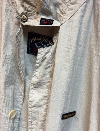 Gabardina ligera vintage Paul & Shark blanco crudo