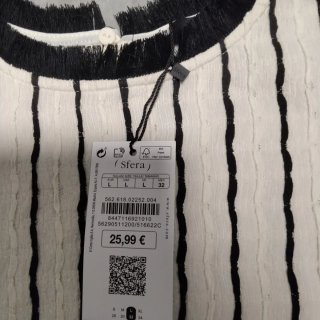 Vestido Sfera Rayas Negras Talla L