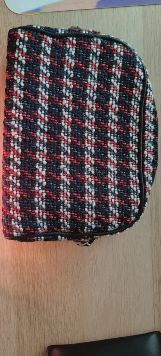 Bolso Sfera cuadros azul marino, rojo y blanco