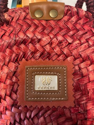 Bolso Rafia FERCHI Rojo/Coral