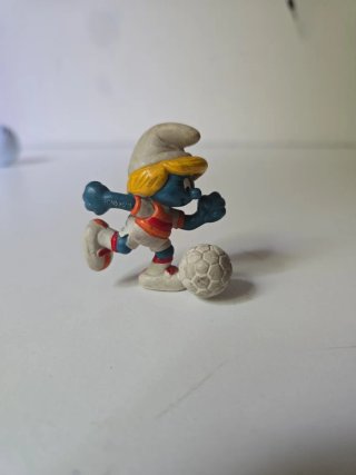 Statuetta Vintage Puffo Calciatore