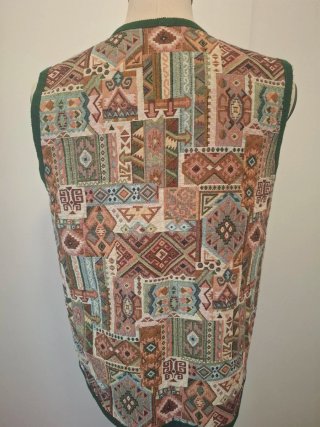 Gilet vintage stile arazzo taglia L