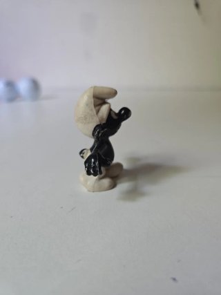 Statuetta Vintage Puffo Nero Arrabbiato