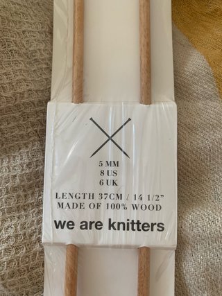 Agujas de tejer de madera 5mm