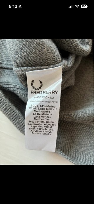 Jersey Fred Perry Gris