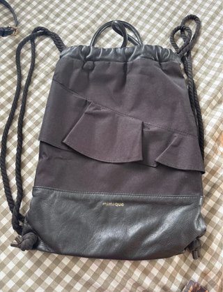 Mochila Mimique Negra y Gris de oiel y nylon