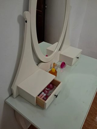 Tocador Ikea Blanco con Espejo Ovalado