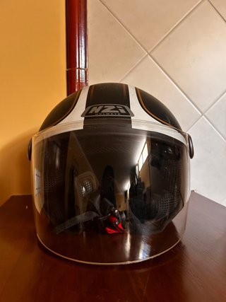 Casco NZI Motocicleta con Visera Transparente