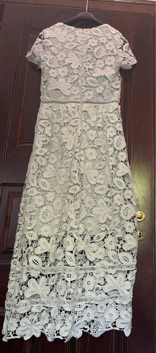 Abito donna in pizzo celeste canna da zucchero