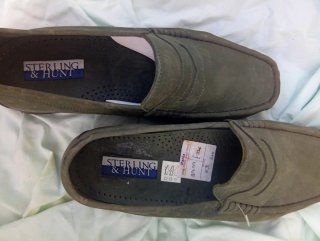 Zapatos de ante Sterling & Hunt verde oliva