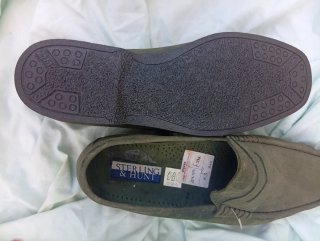 Zapatos de ante Sterling & Hunt verde oliva