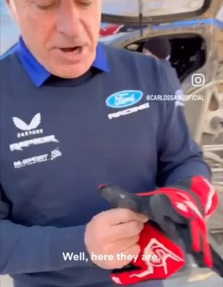 Guantes Carlos Sainz Firmados Dakar Sparco