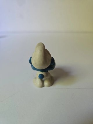 Statuetta Vintage Puffo con Mela Verde Originale