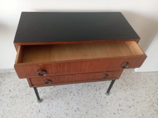 Cómoda Mid Century Madera y Metal