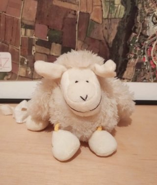 Bolsito Ovejita de Peluche Vintage