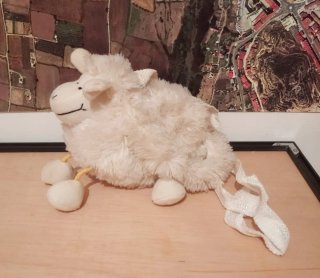 Bolsito Ovejita de Peluche Vintage