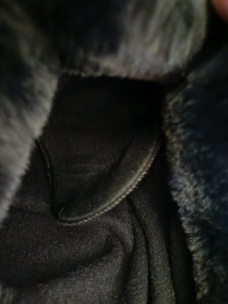 Abrigo Capa Negro T.XL con Forro de Pelo