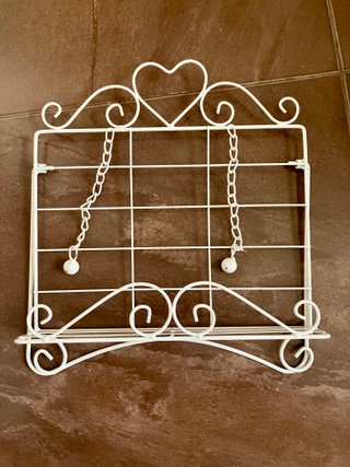Atril de Cocina Vintage de Forja Blanco
