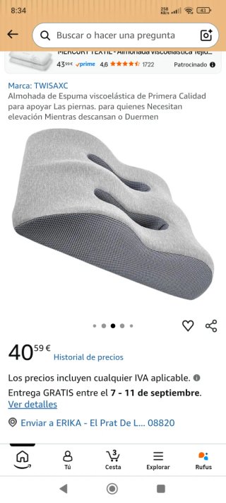 Almohadas/Cuñas ergonómicas para piernas