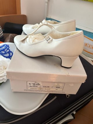 Zapatos de baile flamenco blancos talla 39