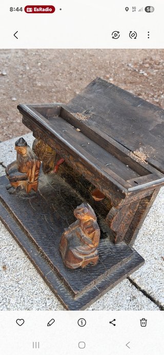 ANTIGUA tienda embutidos madera con cajón secteto